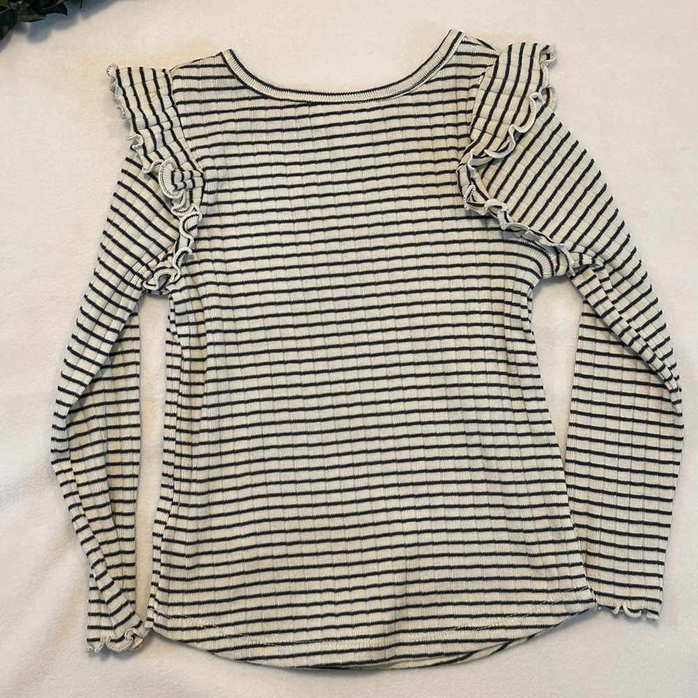 NWT Cat & Jack Rib Ruffle Tees - size 3T - Picture 5 of 9